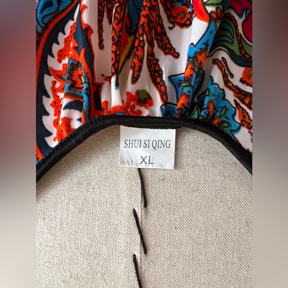 Shui Si Qing Boho Maxi Dress | Size XL (Fits S-XL) | Paisley Print - Picture 5 of 5